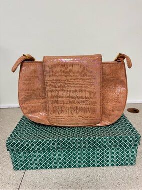 J.Renee Iridescent Rose Gold Shoulder Bag